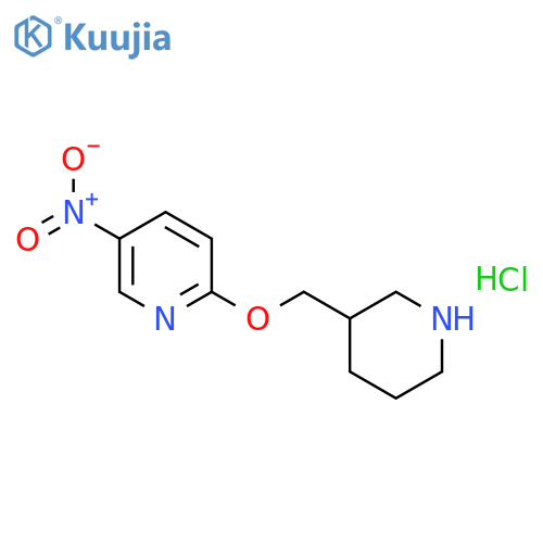 5-Nitro-2-(3-piperidinylmethoxy)pyridinehydrochloride structure