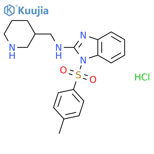Piperidin-3-ylmethyl-[1-(toluene-4-sulfonyl)-1h-benzoimidazol-2-yl]-amine hydrochloride structure