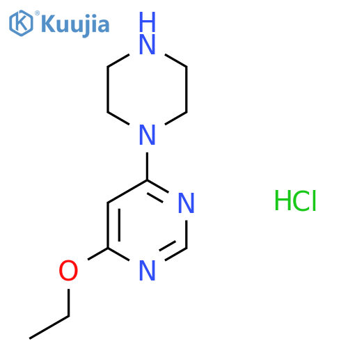 4-Ethoxy-6-(piperazin-1-yl)pyrimidine hydrochloride structure