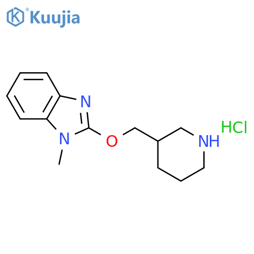 1-Methyl-2-(3-piperidinylmethoxy)-1H-benzimidazole hydrochloride structure