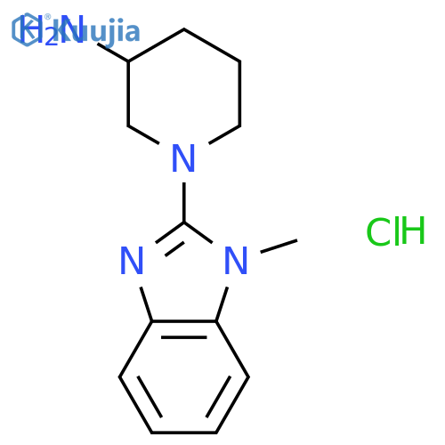 1-(1-Methyl-1H-benzimidazol-2-yl)-3-piperidinamine hydrochloride structure