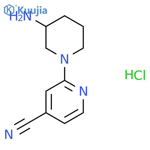 2-(3-Aminopiperidin-1-yl)isonicotinonitrile hydrochloride structure