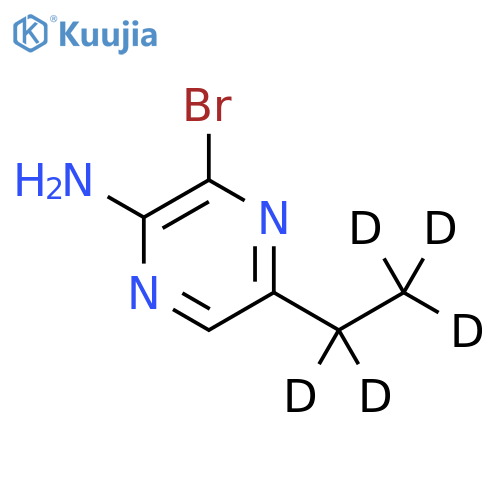 2-Amino-3-bromo-5-(ethyl-d5)-pyrazine structure