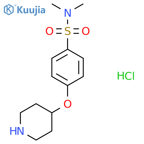 N,n-dimethyl-4-(piperidin-4-yloxy)benzenesulfonamide hydrochloride structure
