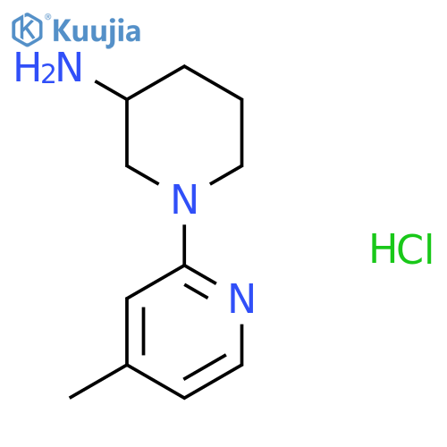 1-(4-Methylpyridin-2-yl)piperidin-3-amine hydrochloride structure