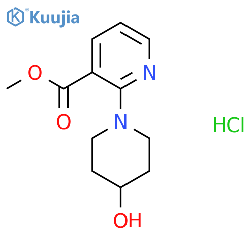 Methyl 2-(4-hydroxypiperidin-1-yl)nicotinate hydrochloride structure