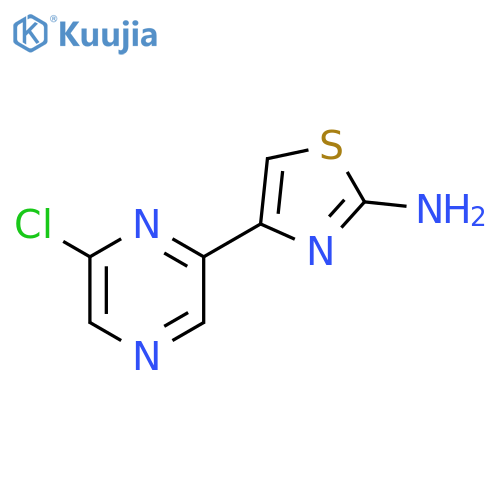 4-(6-chloropyrazin-2-yl)-1,3-thiazol-2-amine structure