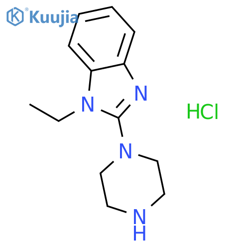 1-Ethyl-2-piperazin-1-yl-1H-benzoimidazole hydrochloride structure