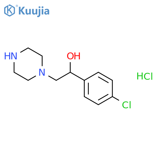 1-(4-Chloro-phenyl)-2-piperazin-1-yl-ethanol hydrochloride structure