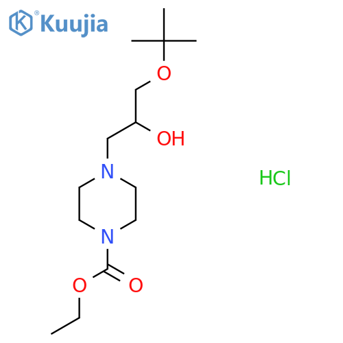 ethyl 4-3-(tert-butoxy)-2-hydroxypropylpiperazine-1-carboxylate hydrochloride structure