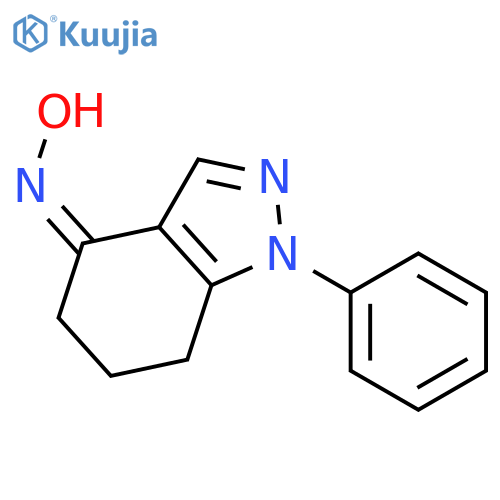 4H-Indazol-4-one,1,5,6,7-tetrahydro-1-phenyl-, oxime structure