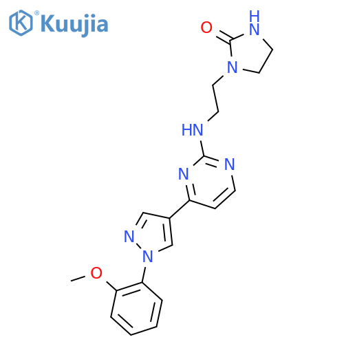 1-(2-((4-(1-(2-Methoxyphenyl)-1H-pyrazol-4-yl)pyrimidin-2-yl)amino)ethyl)imidazolidin-2-one structure
