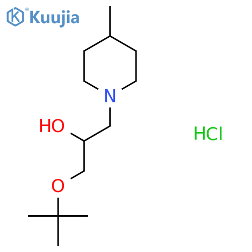 1-(tert-butoxy)-3-(4-methylpiperidin-1-yl)propan-2-ol hydrochloride structure