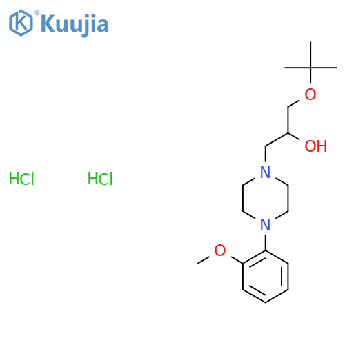 1-(tert-butoxy)-3-4-(2-methoxyphenyl)piperazin-1-ylpropan-2-ol dihydrochloride structure