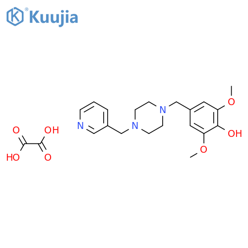 <br>2,6-Dimethoxy-4-(4-pyridin-3-ylmethyl-piperazin-1-ylmethyl)-phenol; compoun d with oxalic acid structure