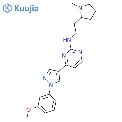 4-(1-(3-Methoxyphenyl)-1H-pyrazol-4-yl)-N-(2-(1-methylpyrrolidin-2-yl)ethyl)pyrimidin-2-amine structure