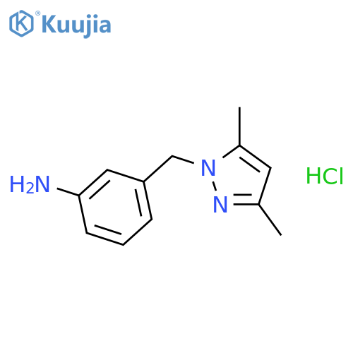 3-[(3,5-dimethyl-1H-pyrazol-1-yl)methyl]aniline structure