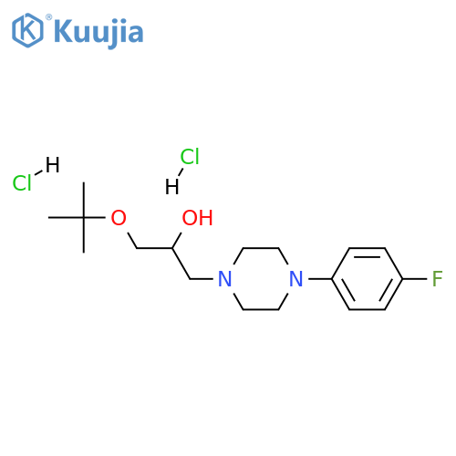 1-(tert-butoxy)-3-4-(4-fluorophenyl)piperazin-1-ylpropan-2-ol dihydrochloride structure