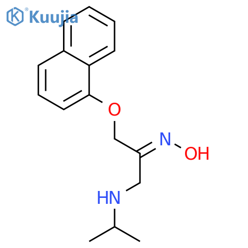 2-Propanone,1-[(1-methylethyl)amino]-3-(1-naphthalenyloxy)-, oxime structure