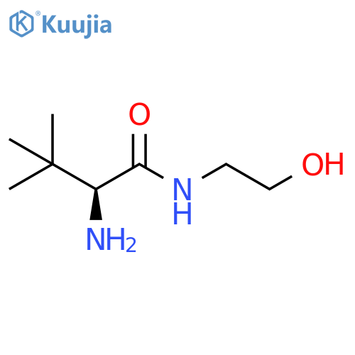 Butanamide, 2-amino-N-(2-hydroxyethyl)-3,3-dimethyl-, (2S)- structure