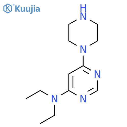 N,N-Diethyl-6-(piperazin-1-yl)pyrimidin-4-amine structure