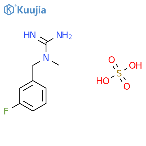 N-(3-fluorobenzyl)-N-methylguanidine sulfate structure