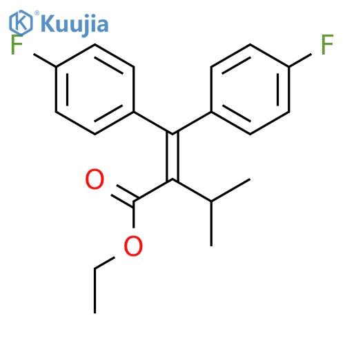 Butanoic acid, 2-[bis(4-fluorophenyl)methylene]-3-methyl-, ethyl ester structure