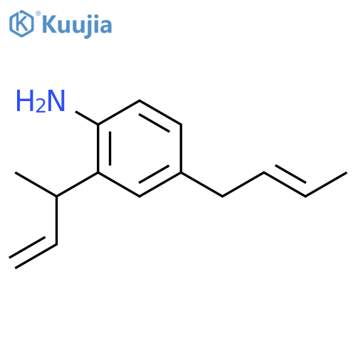 Benzenamine, 4-(2-butenyl)-2-(1-methyl-2-propenyl)- structure