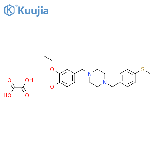 1-(3-Ethoxy-4-methoxy-benzyl)-4-(4-methylsulfanyl-benzyl)-piperazine structure