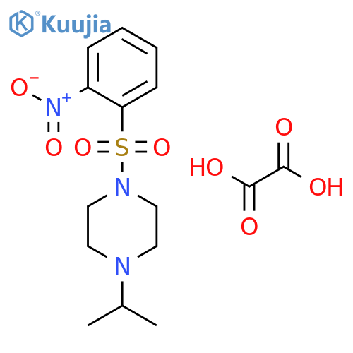 1-Isopropyl-4-(2-nitro-benzenesulfonyl)-piperazineoxalic acid; structure