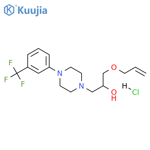 1-(prop-2-en-1-yloxy)-3-{4-[3-(trifluoromethyl)phenyl]piperazin-1-yl}propan-2-ol hydrochloride structure