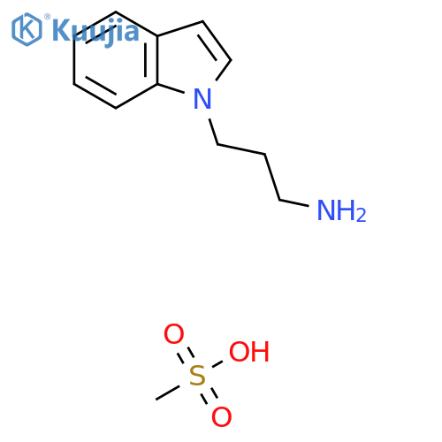 [3-(1H-Indol-1-yl)propyl]amine methanesulfonate structure