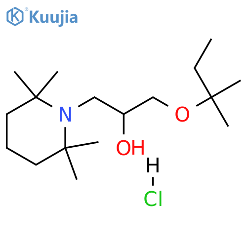1-[(2-methylbutan-2-yl)oxy]-3-(2,2,6,6-tetramethylpiperidin-1-yl)propan-2-ol hydrochloride structure