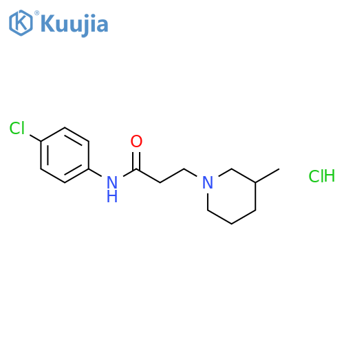 N-(4-Chloro-phenyl)-3-(3-methyl-piperidin-1-yl)-propionamide; hydrochloride structure