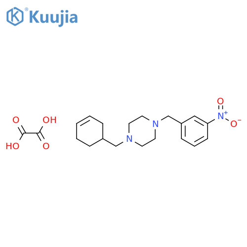 1-(3-cyclohexen-1-ylmethyl)-4-(3-nitrobenzyl)piperazine oxalate structure