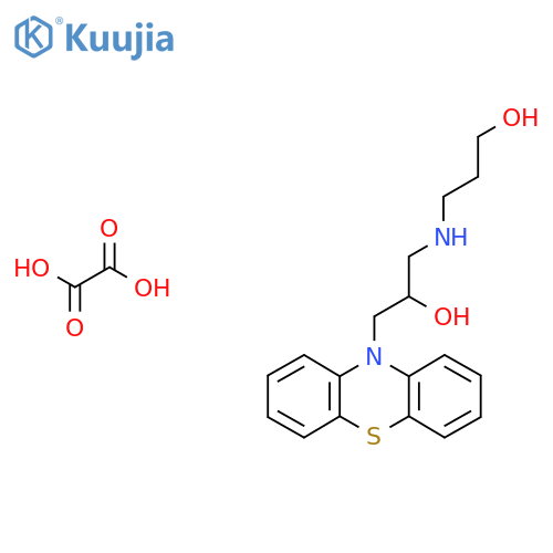 1-(3-hydroxypropyl)amino-3-(10H-phenothiazin-10-yl)propan-2-ol; oxalic acid structure
