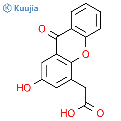 9H-Xanthene-4-acetic acid, 2-hydroxy-9-oxo- structure
