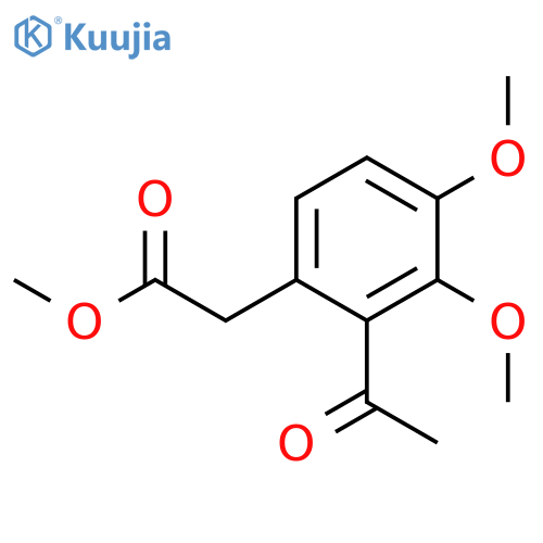 Benzeneacetic acid, 2-acetyl-3,4-dimethoxy-, methyl ester structure