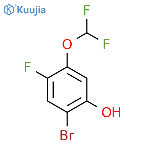 2-Bromo-5-(1,1-difluoro-methoxy)-4-fluoro-phenol structure