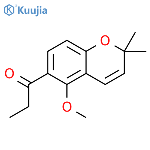 1-Propanone, 1-(5-methoxy-2,2-dimethyl-2H-1-benzopyran-6-yl)- structure