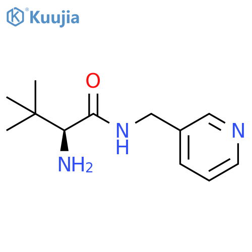 Butanamide, 2-amino-3,3-dimethyl-N-(3-pyridinylmethyl)-, (2S)- structure