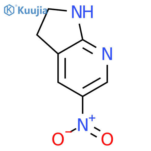 5-nitro-2,3-dihydro-1H-pyrrolo[2,3-b]pyridine structure