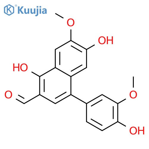 1,6-dihydroxy-4-(4-hydroxy-3-methoxyphenyl)-7-methoxy-2-naphthaldehyde structure