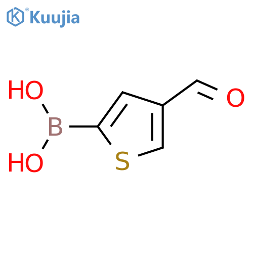 (4-Formylthiophen-2-yl)boronic acid structure