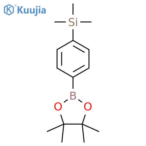 Trimethyl(4-(4,4,5,5-tetramethyl-1,3,2-dioxaborolan-2-yl)phenyl)silane structure