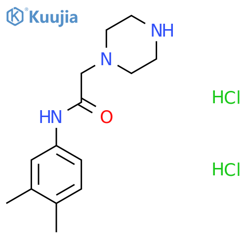 N-(3,4-Dimethylphenyl)-2-piperazin-1-ylacetamide;dihydrochloride structure
