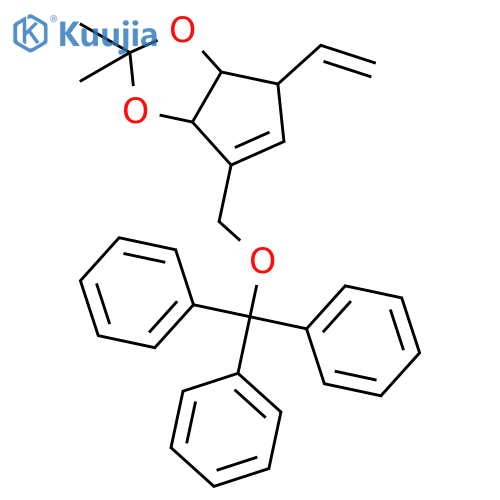 (3AR,4S,6aR)-2,2-Dimethyl-6-((trityloxy)methyl)-4-vinyl-4,6a-dihydro-3aH-cyclopentad1,3dioxole structure