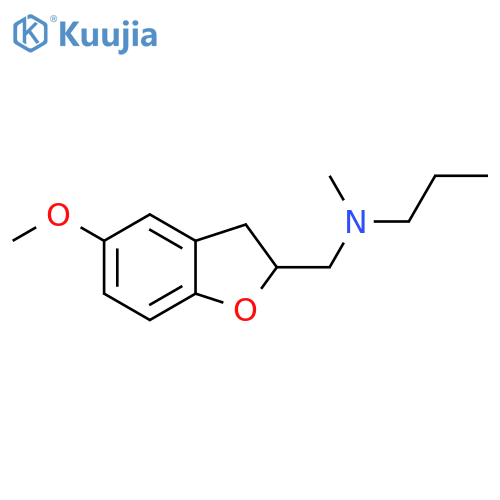 3-Benzofuranmethanamine, 5-methoxy-2,3-dihydro-N-methyl-N-propyl- structure