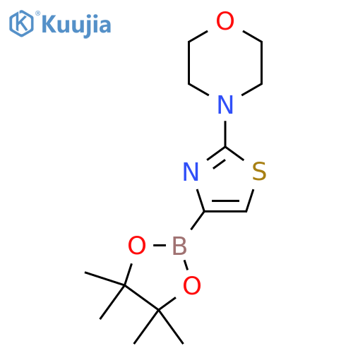 4-(4-(4,4,5,5-Tetramethyl-1,3,2-dioxaborolan-2-YL)thiazol-2-YL)morpholine structure