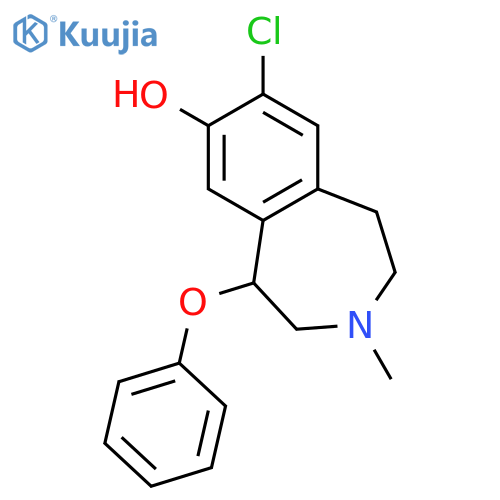 1H-3-Benzazepin-7-ol, 8-chloro-2,3,4,5-tetrahydro-3-methyl-5-phenoxy- structure